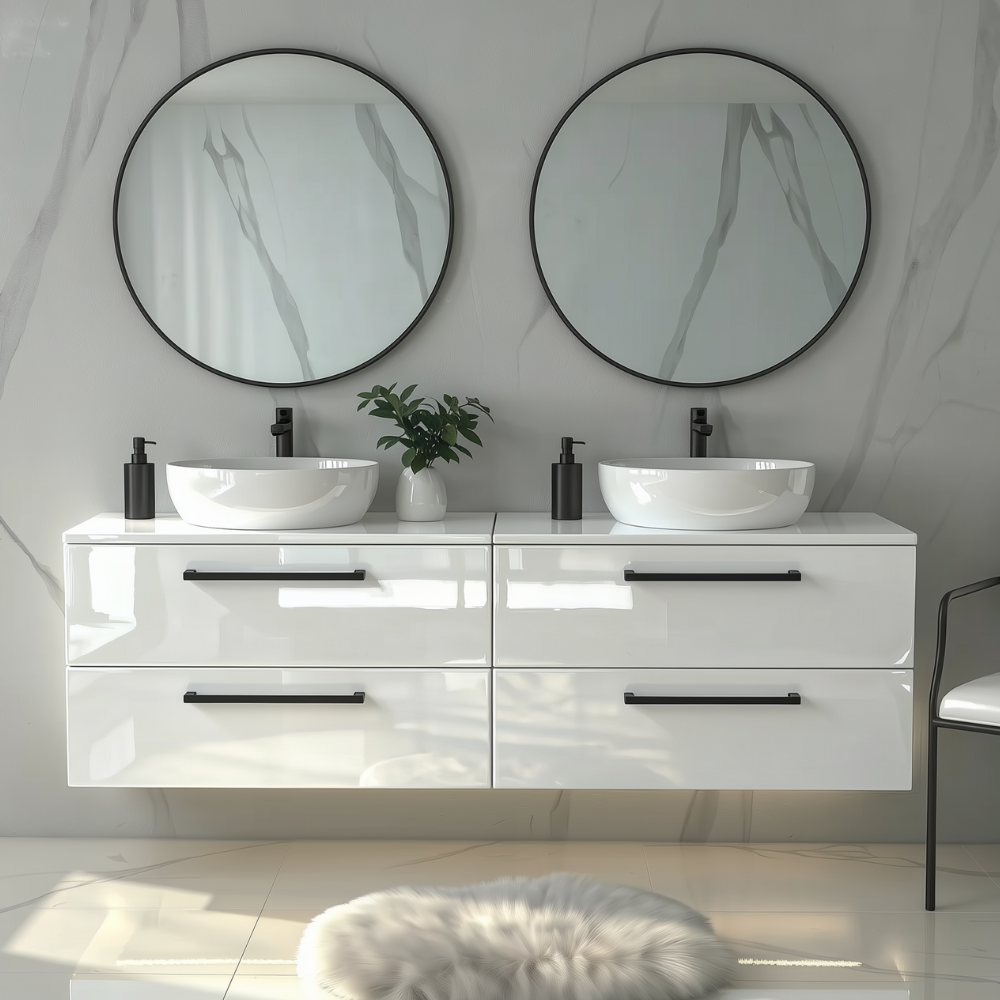 Szafka łazienkowa ONE 120 cm z blatem 4 szuflady