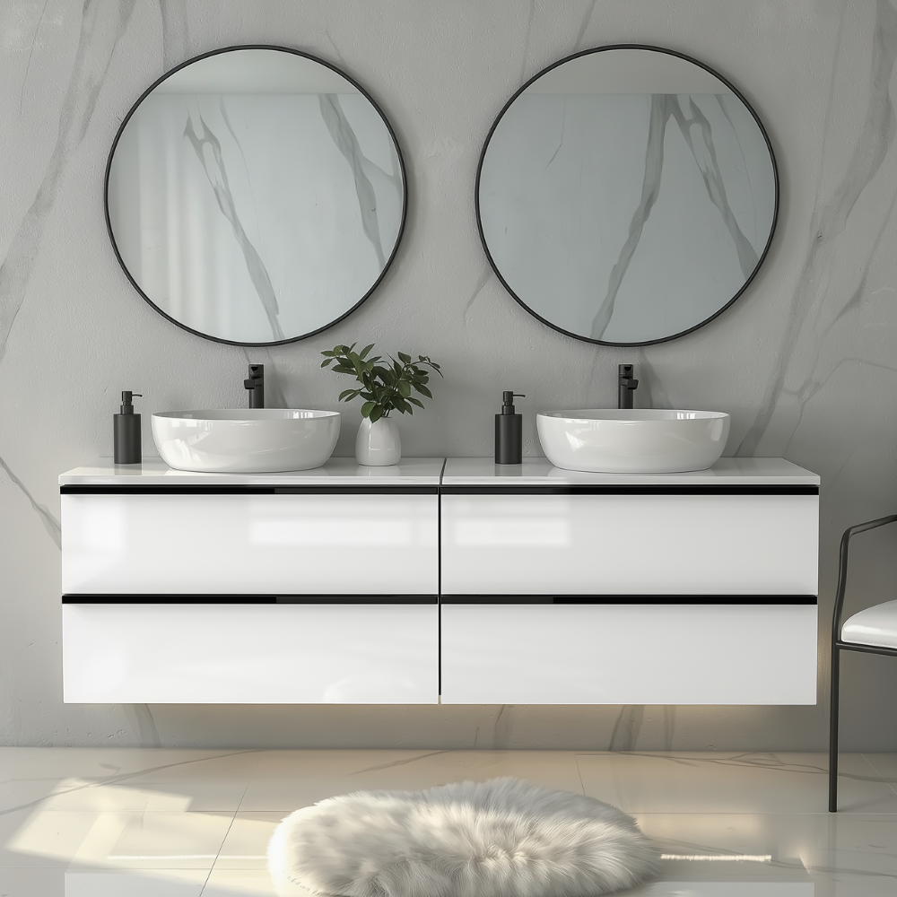 Szafka łazienkowa ONE 120 cm z blatem 4 szuflady