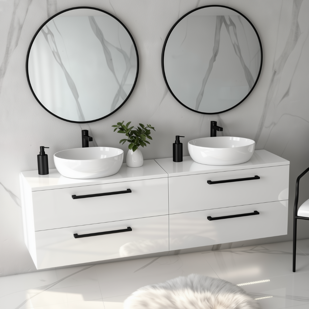 Szafka łazienkowa ONE 120 cm z blatem 4 szuflady