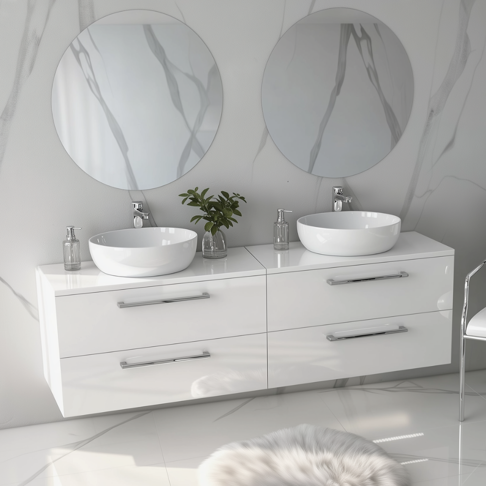 Szafka łazienkowa ONE 120 cm z blatem 4 szuflady