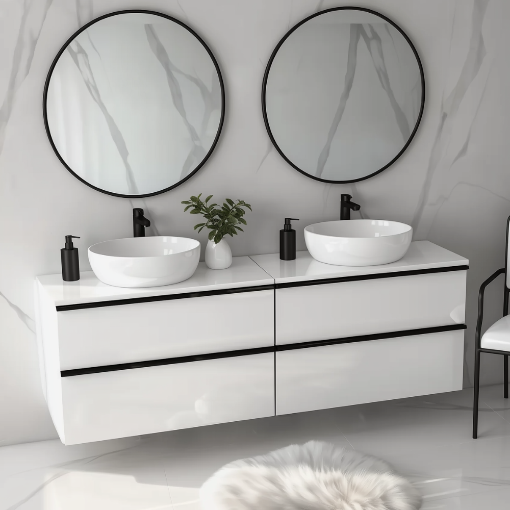 Szafka łazienkowa ONE 120 cm z blatem 4 szuflady
