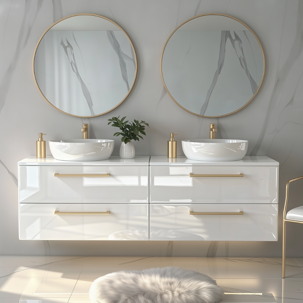 Szafka łazienkowa ONE 120 cm z blatem 4 szuflady
