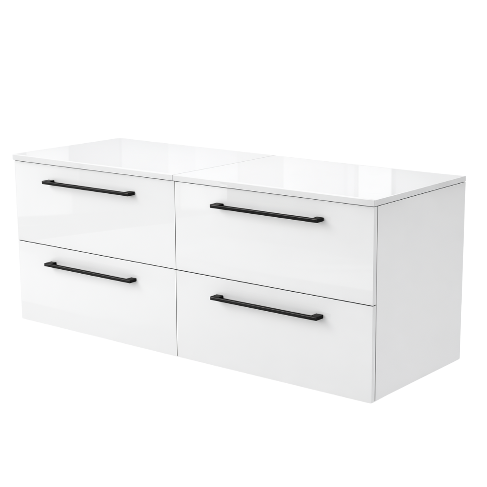 Szafka łazienkowa ONE 120 cm z blatem 4 szuflady
