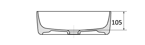 OXY umywalka nablatowa 51 cm biała