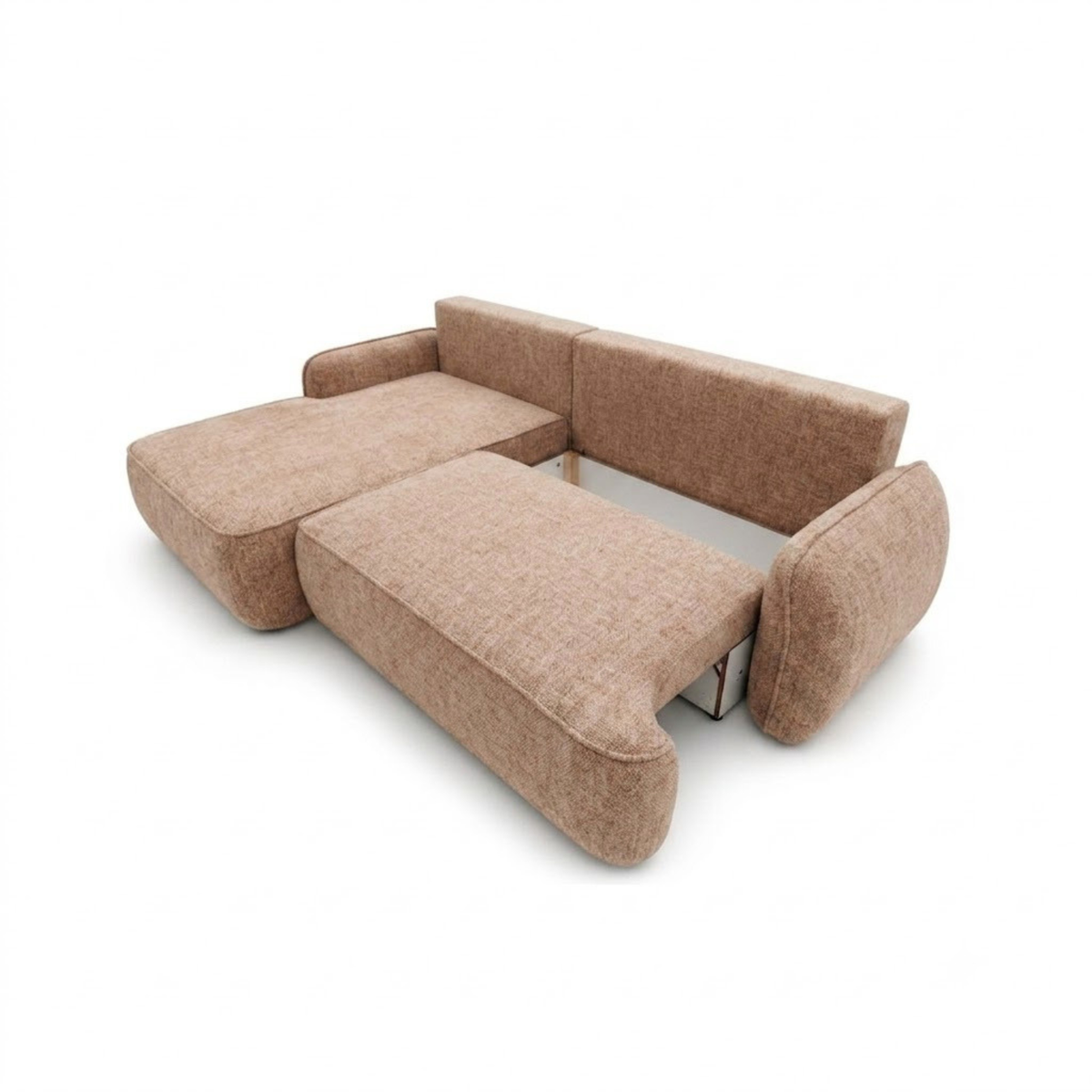 Narożnik tapicerowany z funkcją spania i pojemnikiem na pościel STELLA