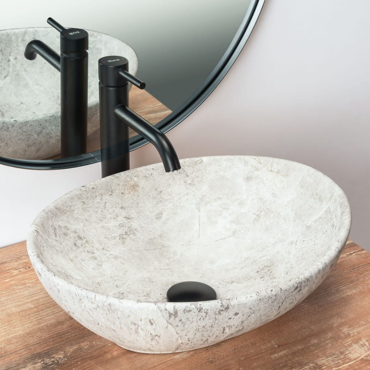 UMYWALKA SOFIA LIGHT STONE - NABLATOWA 41 x 34 cm