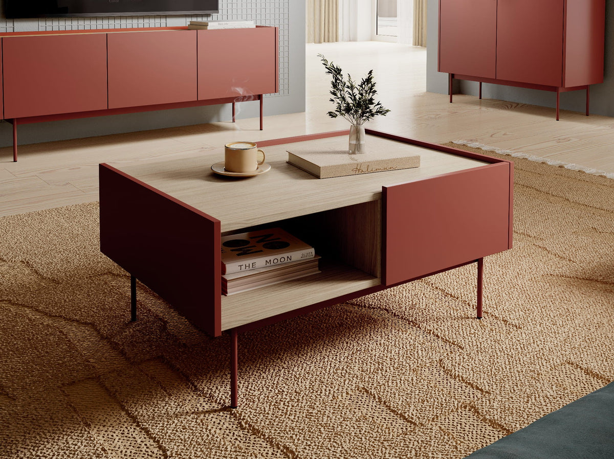 RENO Stolik Kawowy 97cm Ceramic Red