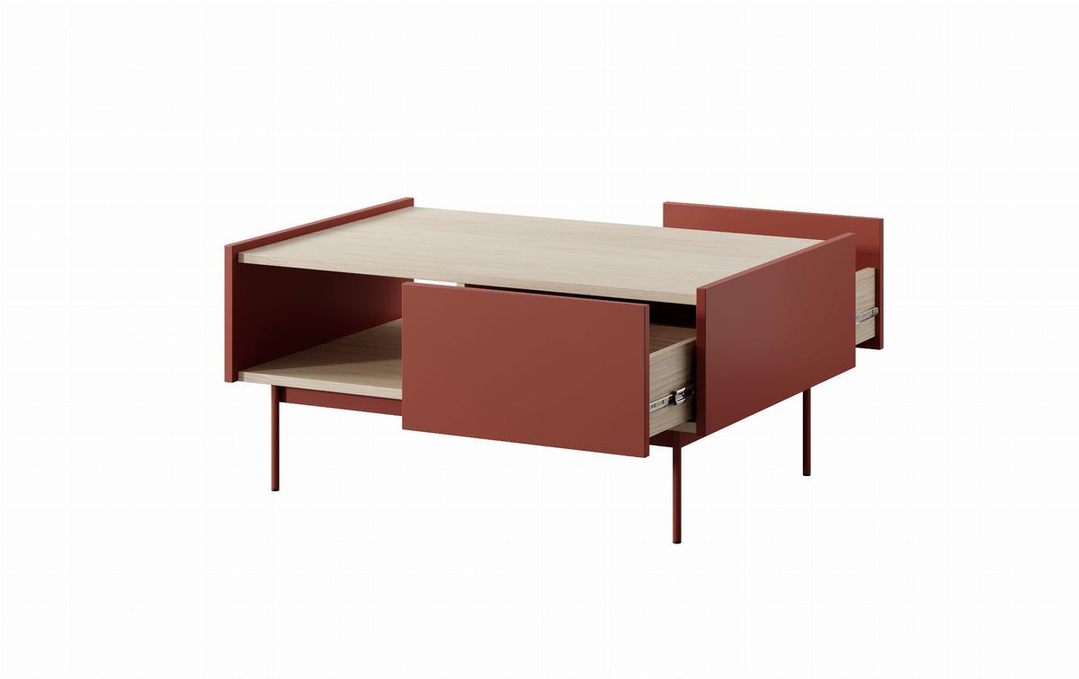 RENO Stolik Kawowy 97cm Ceramic Red