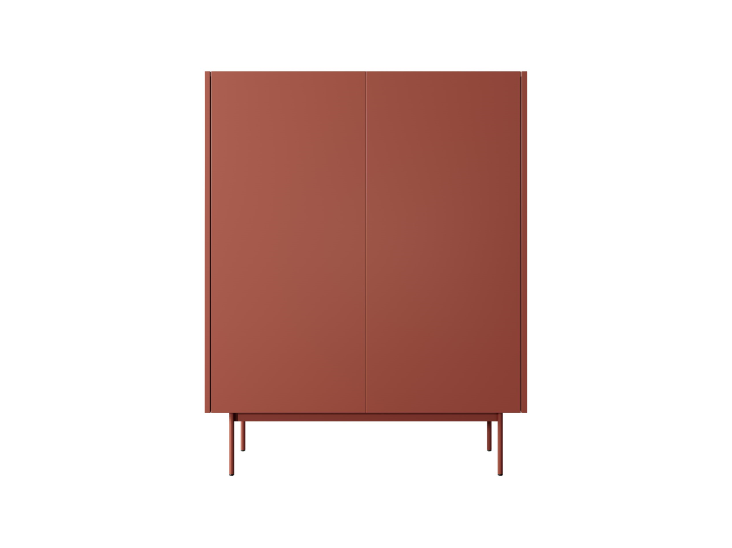 RENO Komoda Wysoka 97cm Ceramic Red