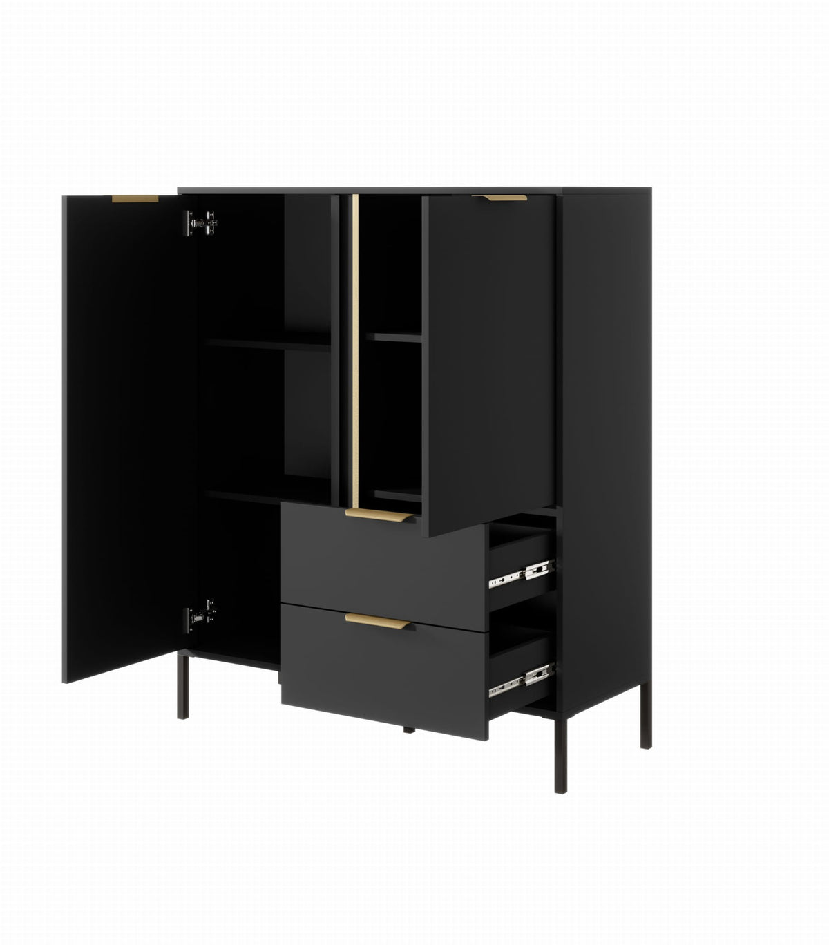 Komoda wysoka LERO 103 cm Antracyt