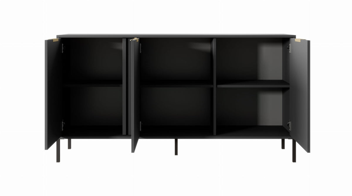 Komoda trzydrzwiowa LERO 153 cm Antracyt