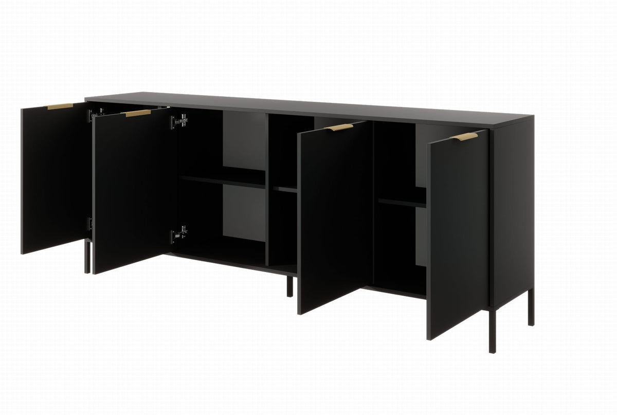 Komoda czterodrzwiowa LERO 203 cm Antracyt