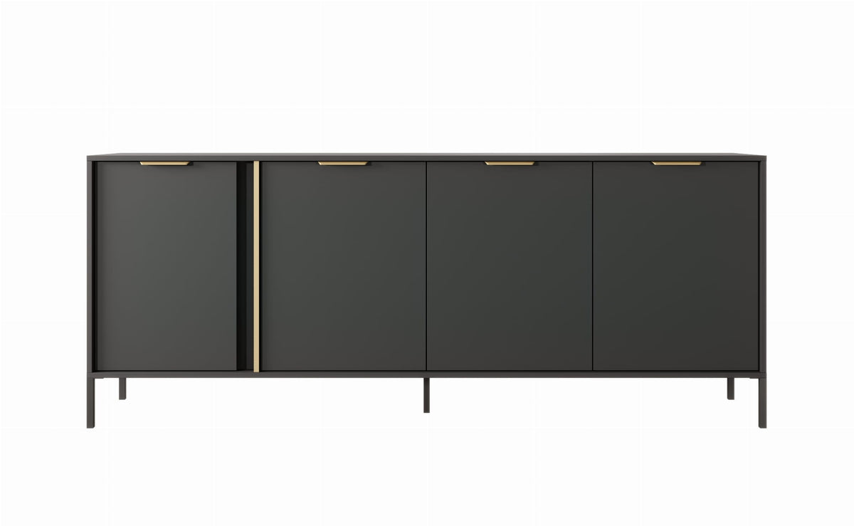 Komoda czterodrzwiowa LERO 203 cm Antracyt