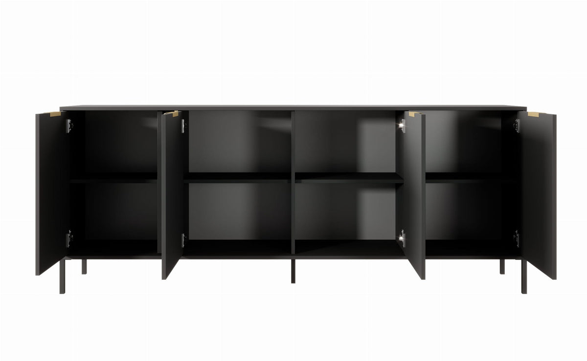 Komoda czterodrzwiowa LERO 203 cm Antracyt