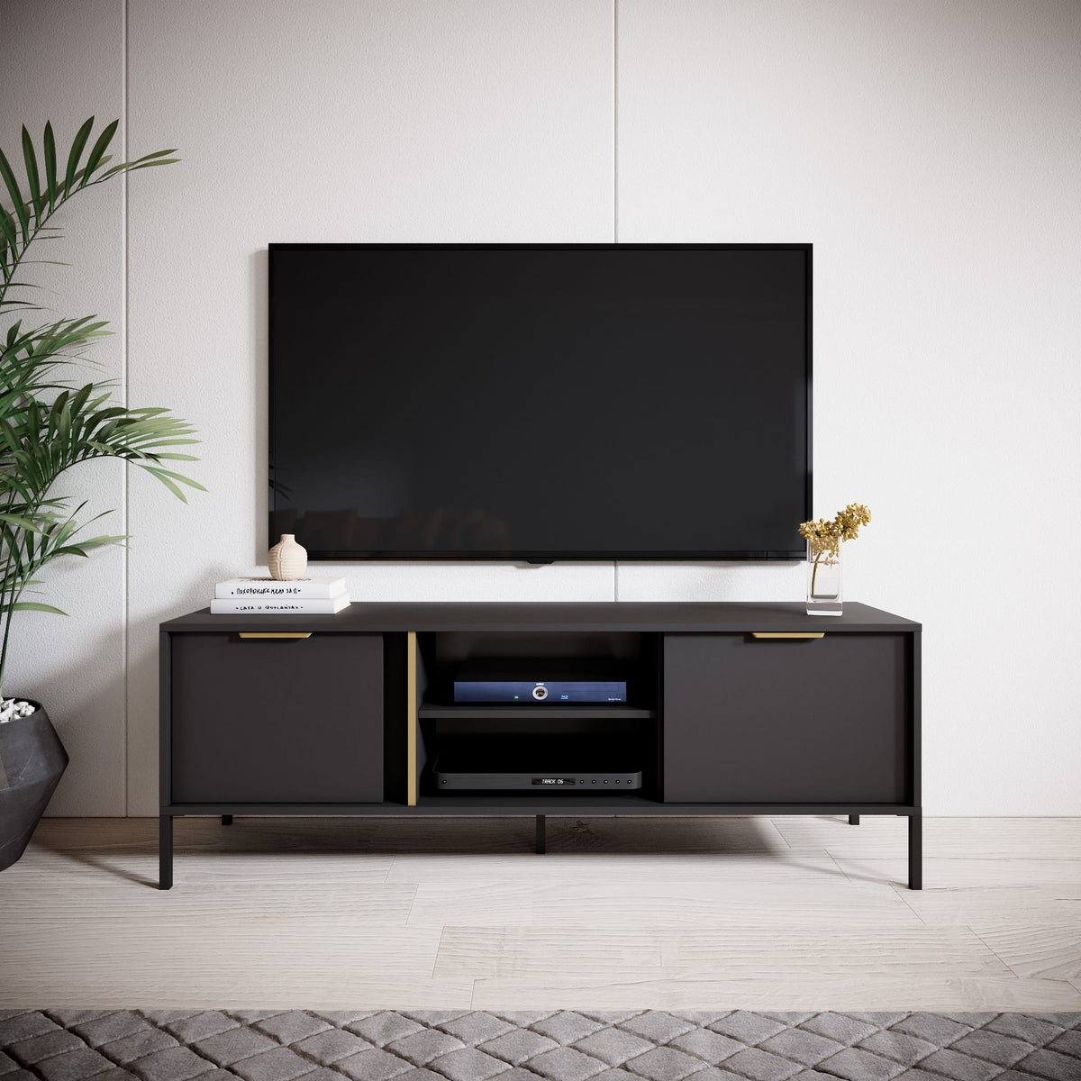 Szafka RTV LERO 153 cm Antracyt