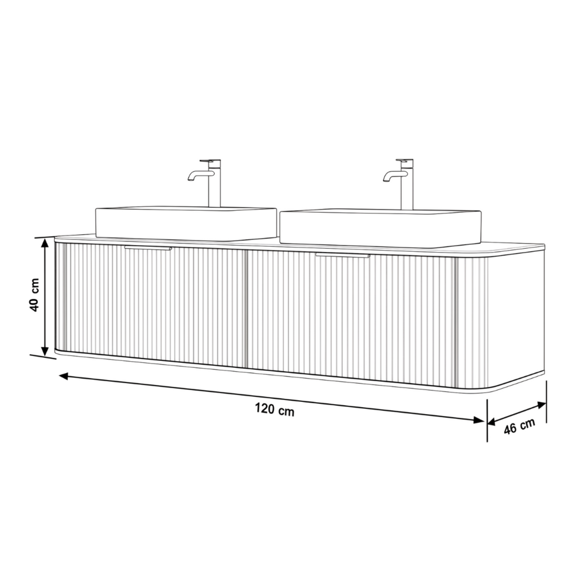 Szafka pod umywalkę RIVELA 120 cm
