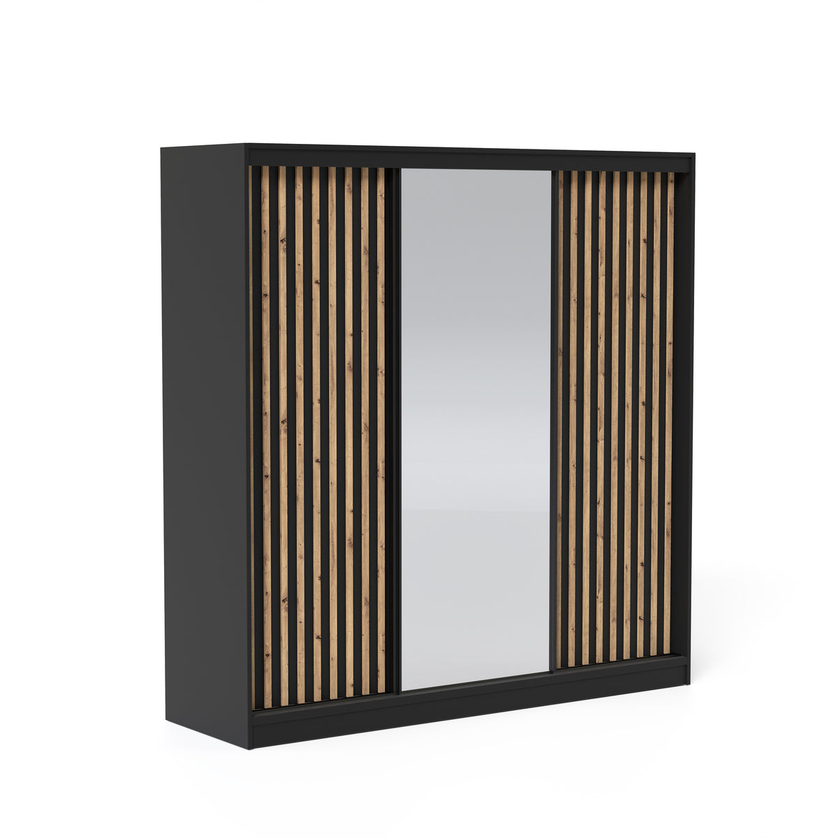 Szafa przesuwna z lustrem i szufladami VELLO 200 cm
