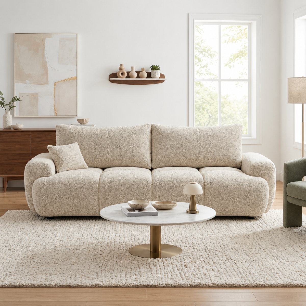 Sofa tapicerowana z funkcją spania NOVA
