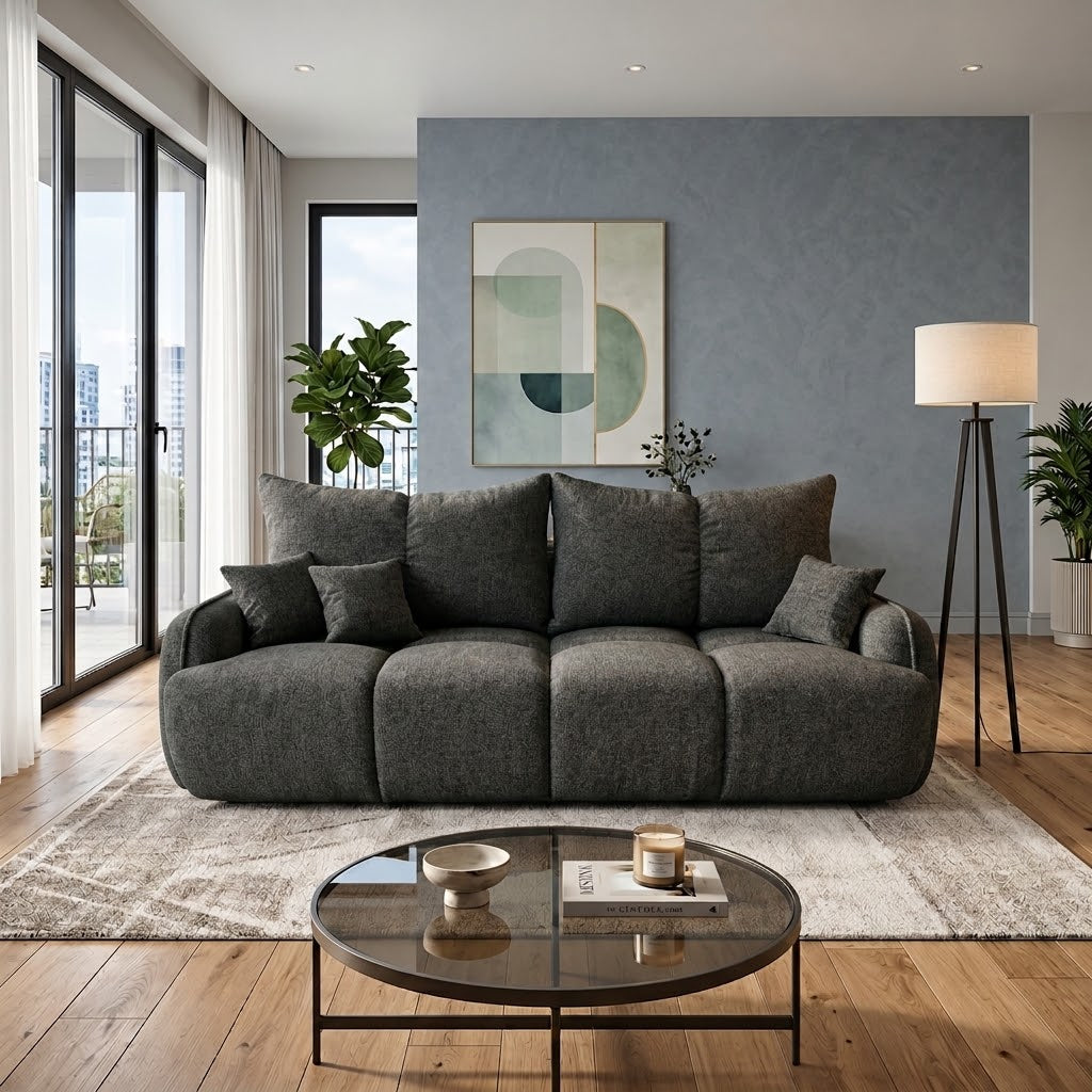 Sofa tapicerowana z funkcją spania VERONA