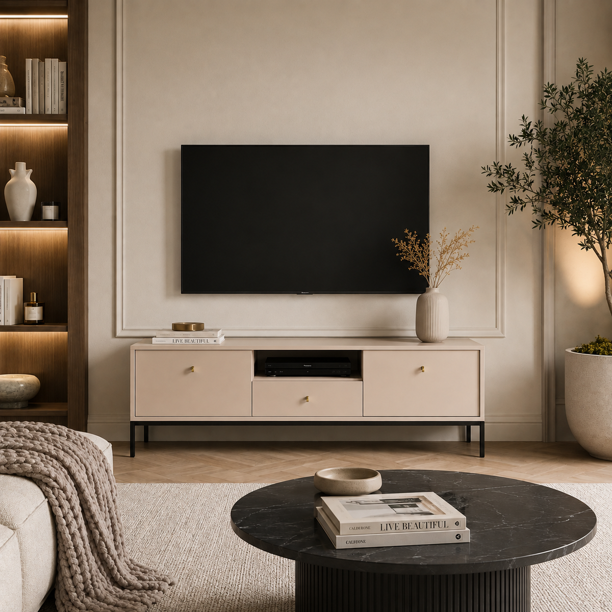 Szafka RTV dwudrzwiowa LEMI 153 cm
