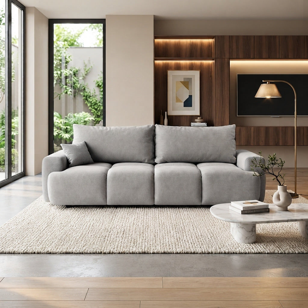Sofa tapicerowana z funkcją spania NOVA