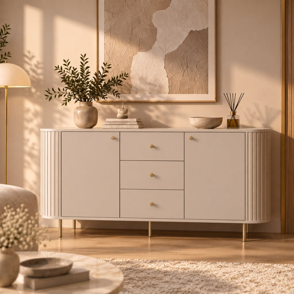 Fluted chest of drawers MAVI