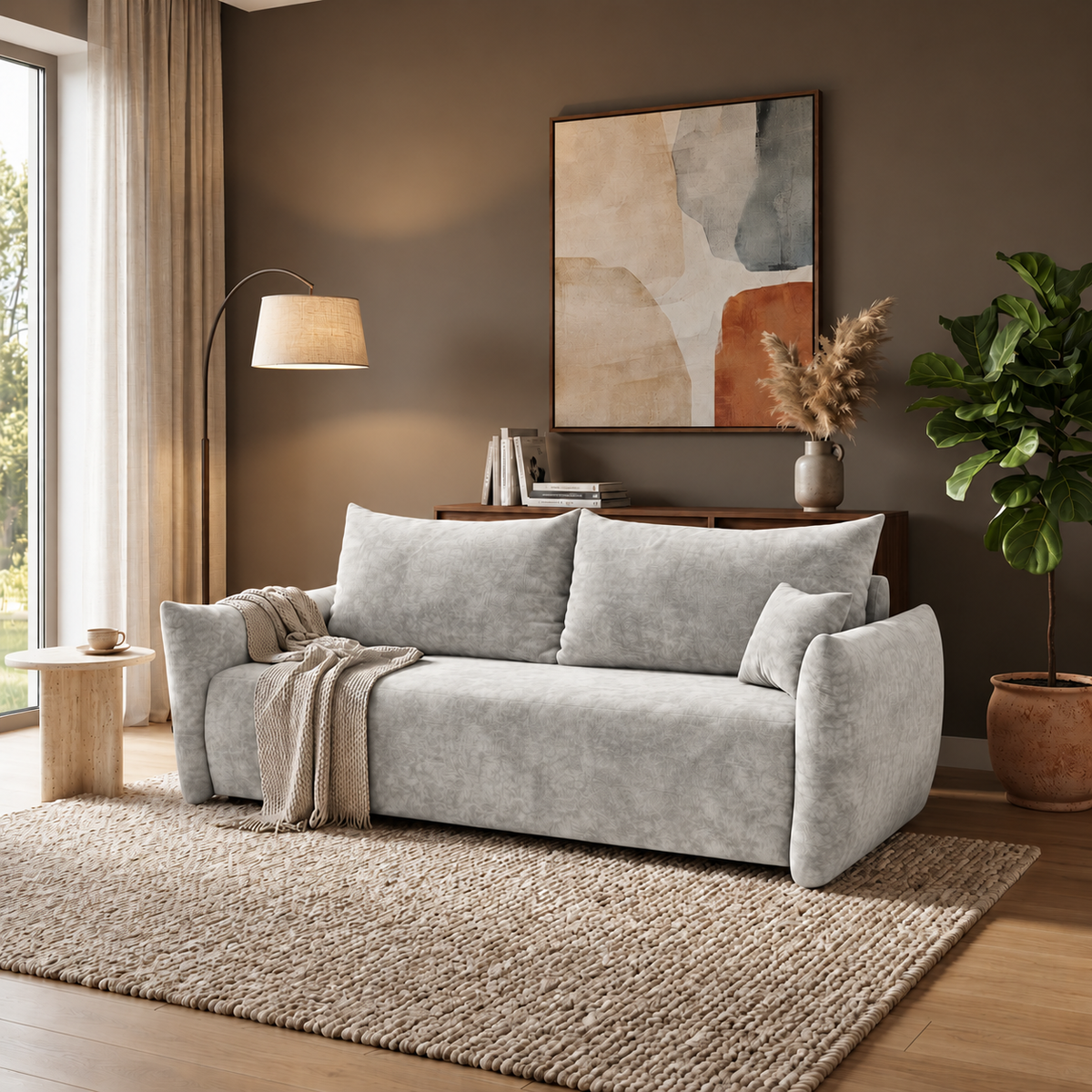 Sofa tapicerowana z funkcją spania SENTO