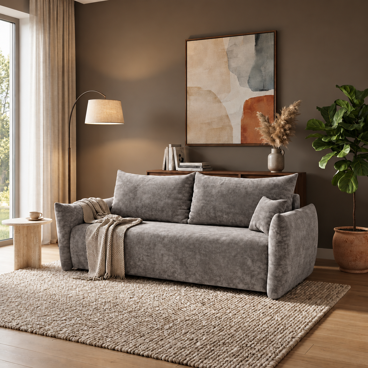 Sofa tapicerowana z funkcją spania SENTO