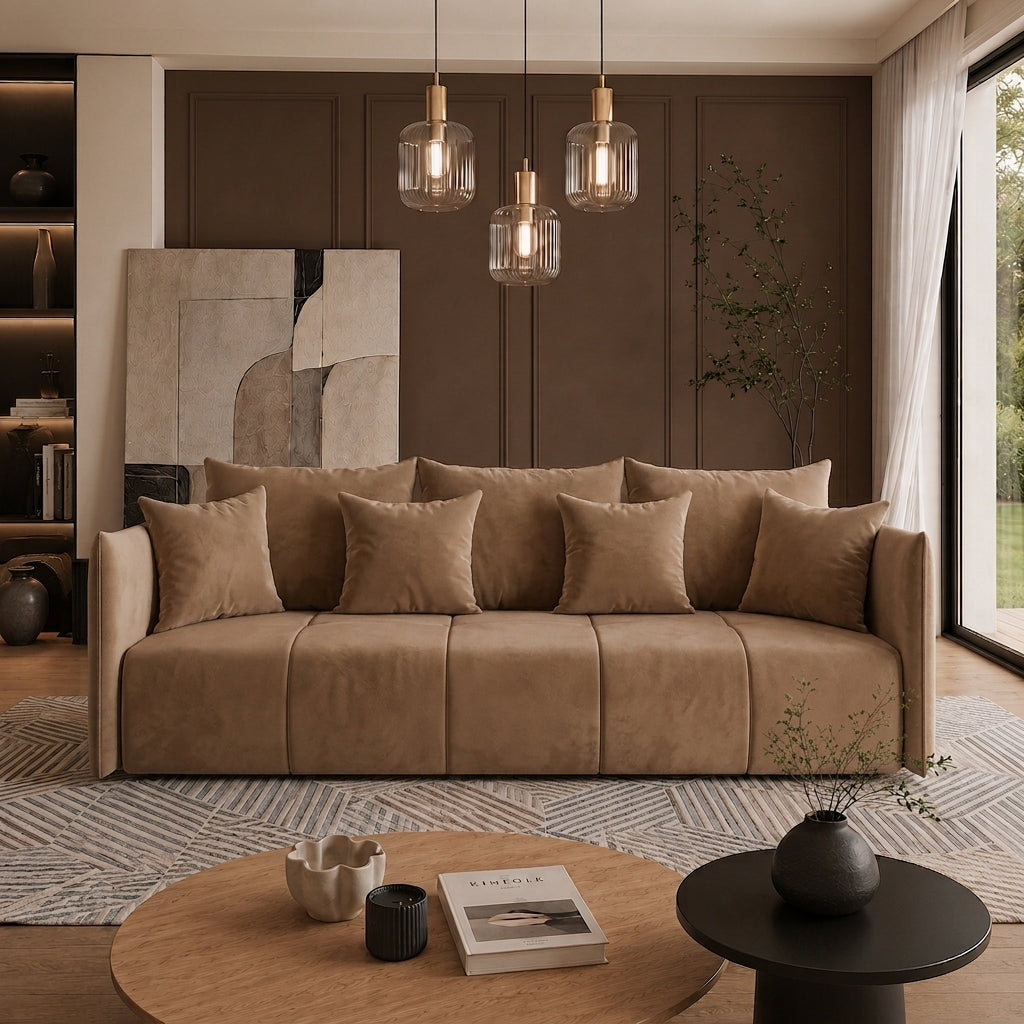 Sofa tapicerowana z funkcją spania DALLAS