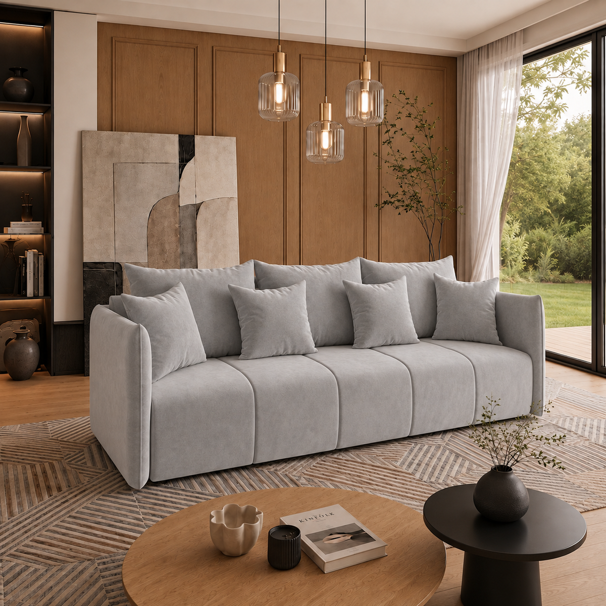 Sofa tapicerowana z funkcją spania DALLAS