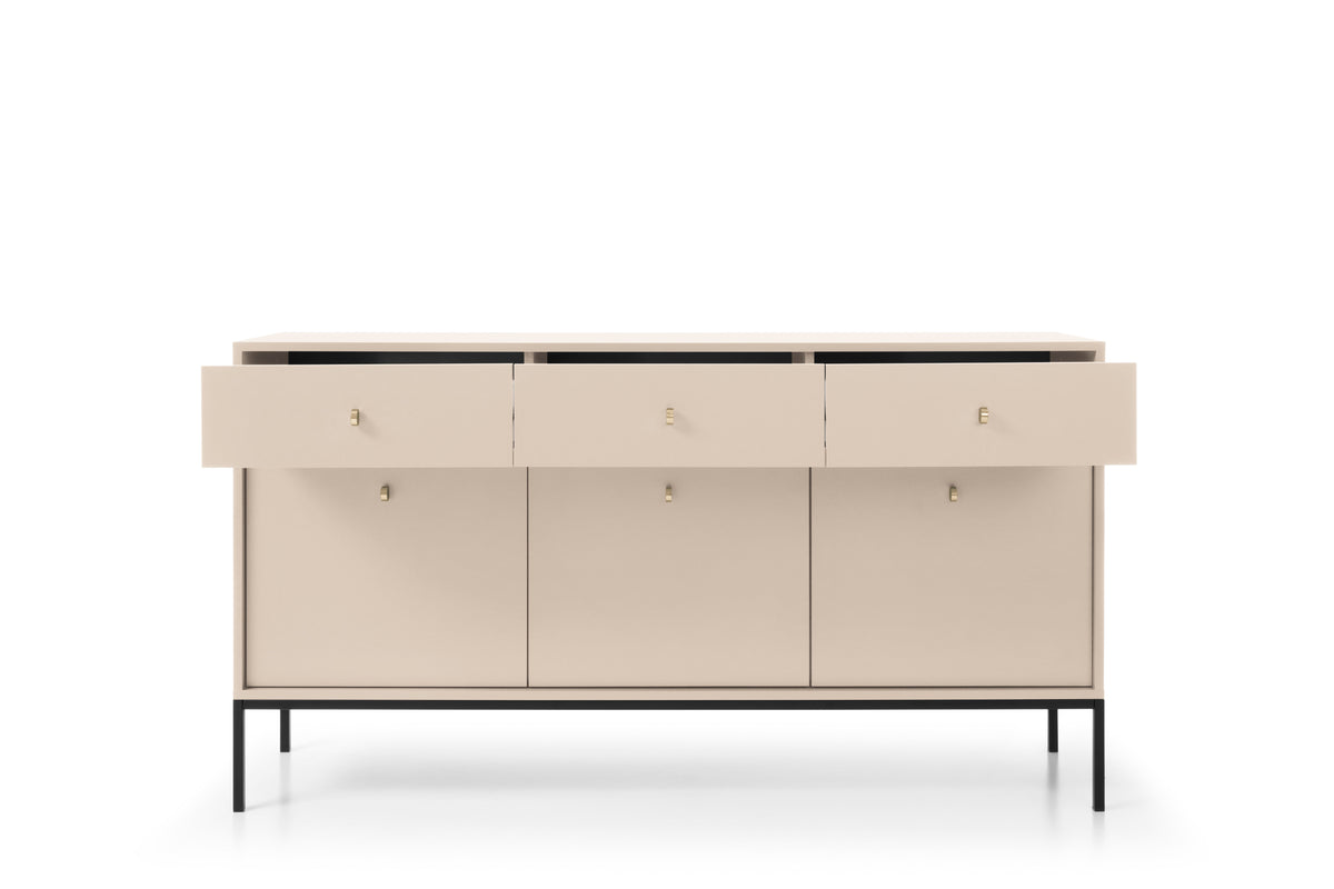 Komoda trzydrzwiowa z szufladami LEMI 154 cm