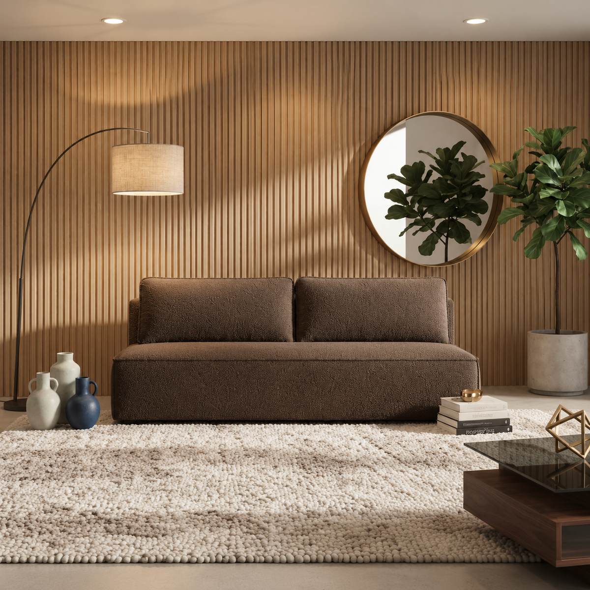 Sofa tapicerowana z funkcją spania TESSA