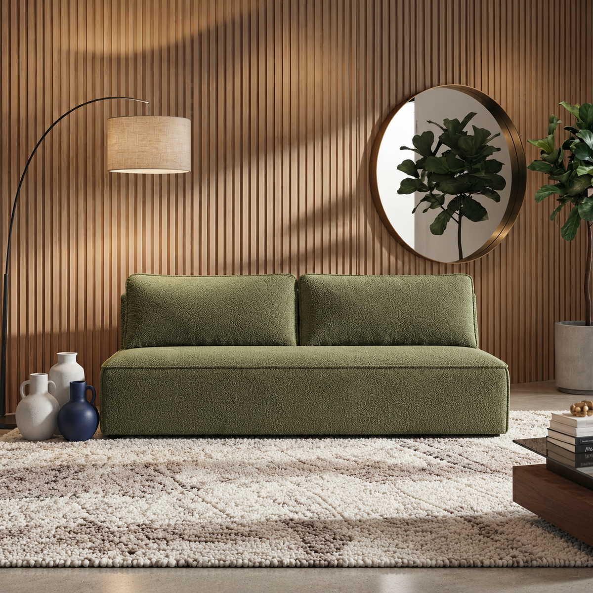 Sofa tapicerowana z funkcją spania TESSA