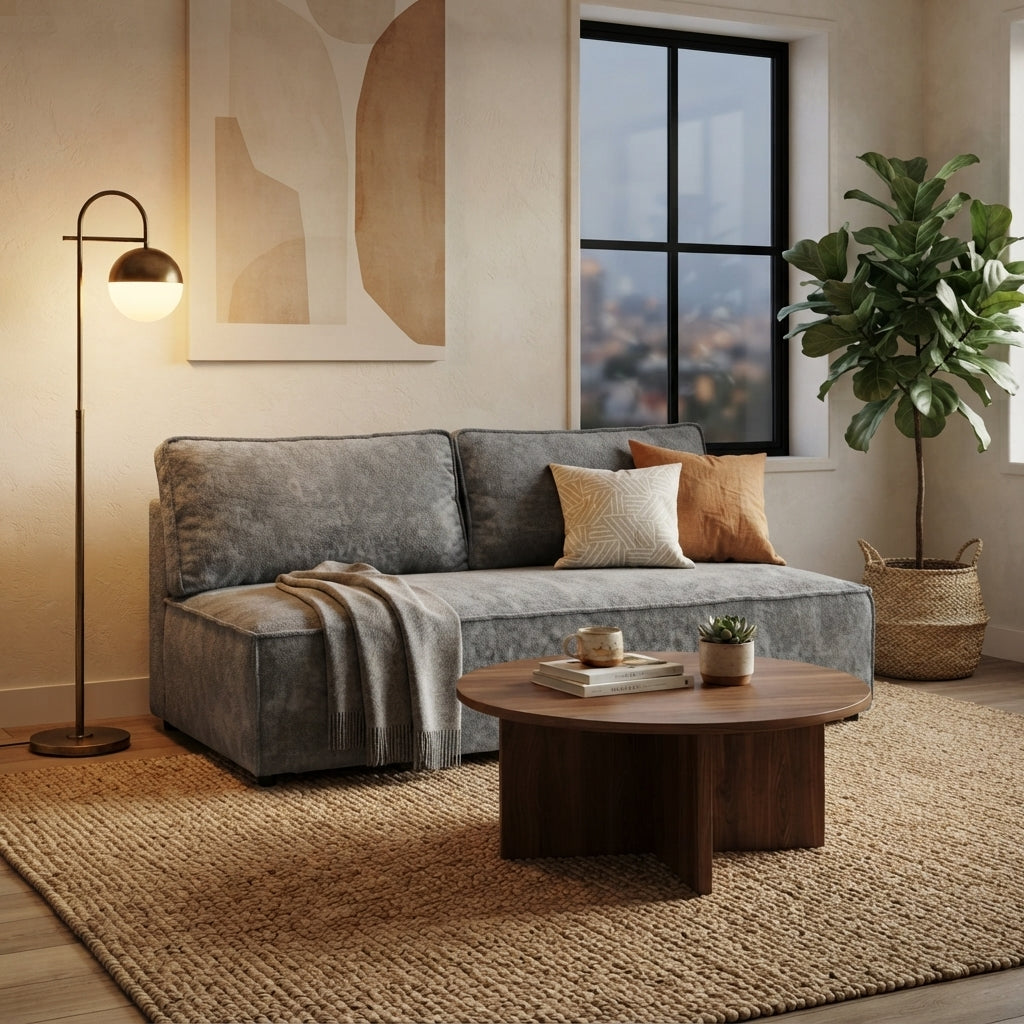 Sofa tapicerowana z funkcją spania TESSA