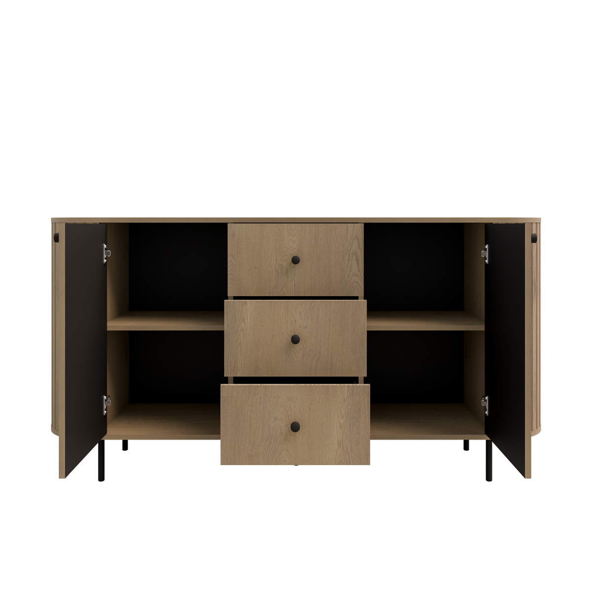 Fluted chest of drawers MAVI