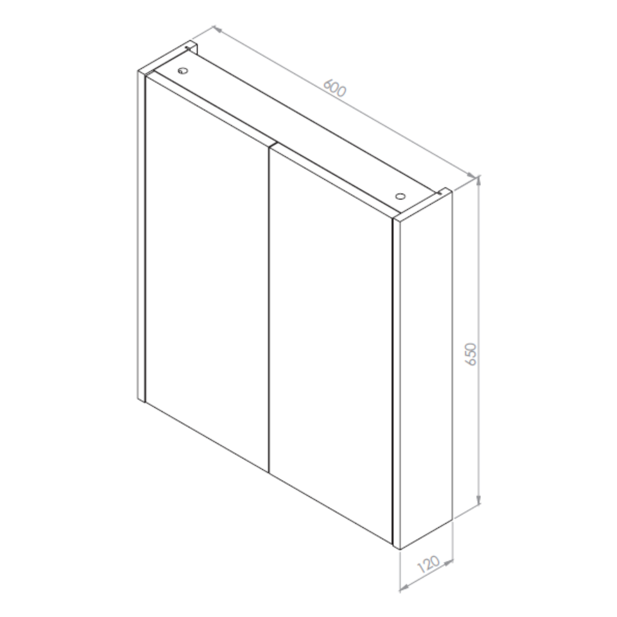 Szafka łazienkowa 60 cm lustrzana orzech