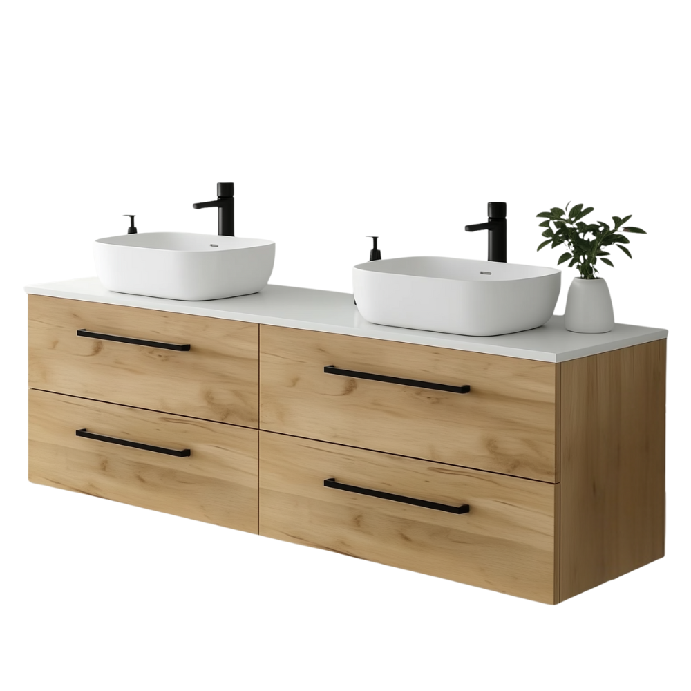 Szafka łazienkowa ONE 120 cm z blatem 4 szuflady