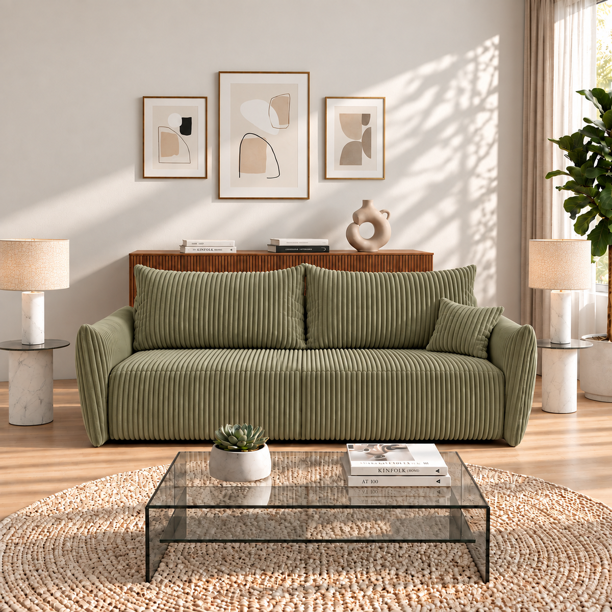 Sofa tapicerowana z funkcją spania SENTO