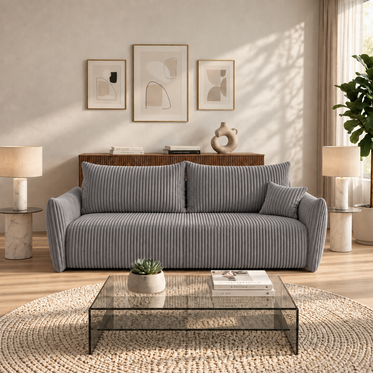 Sofa tapicerowana z funkcją spania SENTO