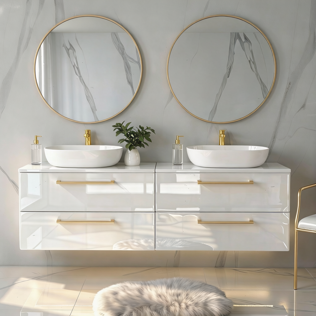 Szafka łazienkowa ONE 120 cm z blatem 4 szuflady