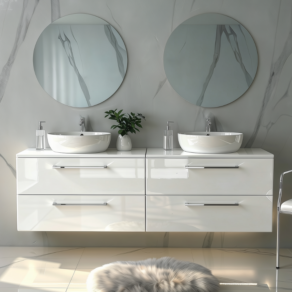 Szafka łazienkowa ONE 120 cm z blatem 4 szuflady