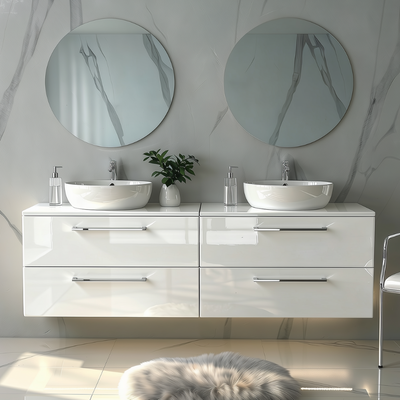 Szafka łazienkowa ONE 120 cm z blatem 4 szuflady