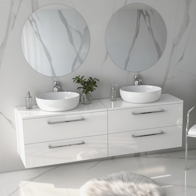 Szafka łazienkowa ONE 120 cm z blatem 4 szuflady