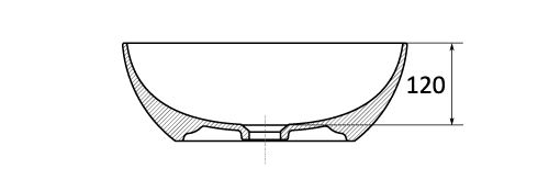 IKEN umywalka nablatowa 60 cm biała