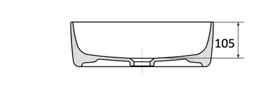 OXY umywalka nablatowa 51 cm biała