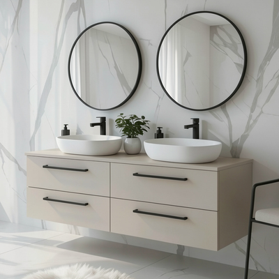 Szafka łazienkowa ONE 120 cm z blatem 4 szuflady