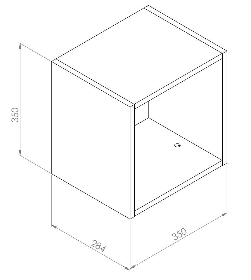 LUPO łącznik szafki 35 cm dąb craft złoty