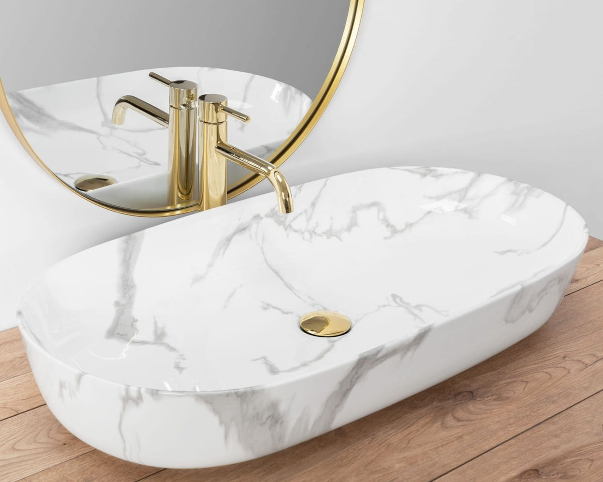 UMYWALKA CLEO 81 SHINY MARMO - NABLATOWA 81 x 41 cm