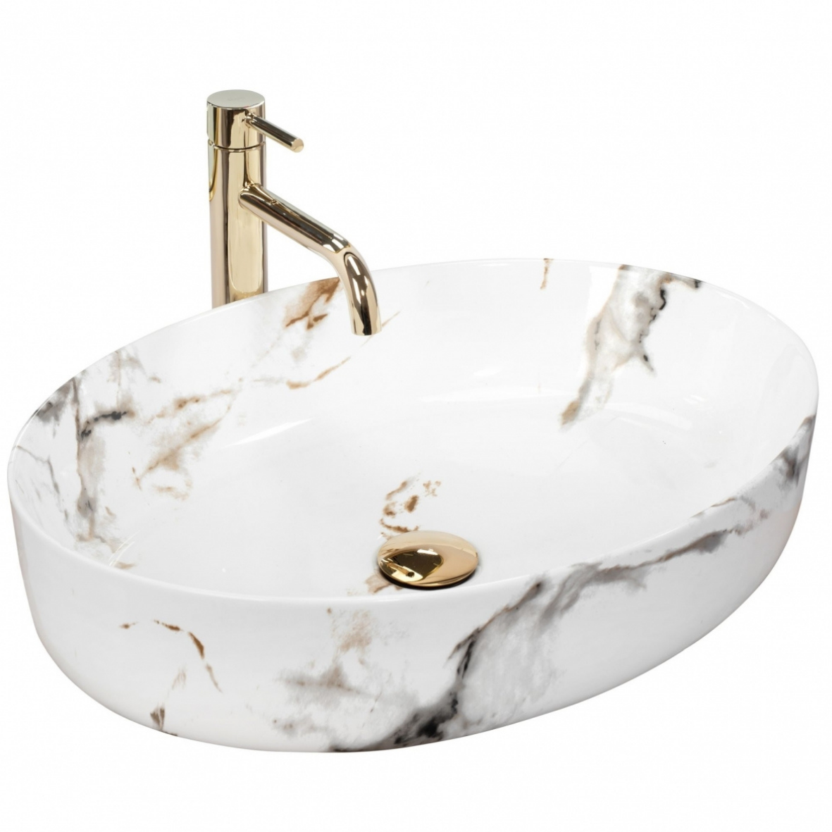 UMYWALKA QUEEN CARRARA SHINY - NABLATOWA 55 x 41 cm