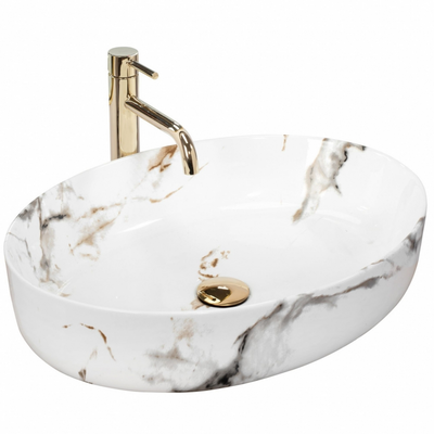 UMYWALKA QUEEN CARRARA SHINY - NABLATOWA 55 x 41 cm